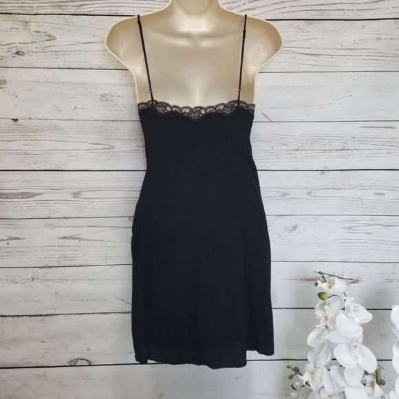 Wilfred Aritzia Black Lace Slip Leibnez Dress - Picture 5 of 7